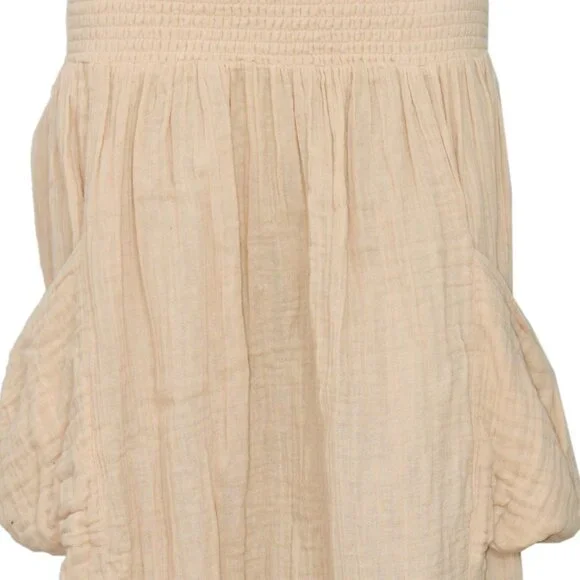 Free People Walk On Fire Pant Pull On Endless Summer Smocked L - Picture 5 of 5